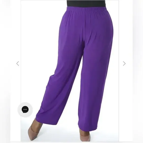 Vikki Vi Jersey Iris Pull On Green Pants Size 3X NWT - Picture 3 of 7